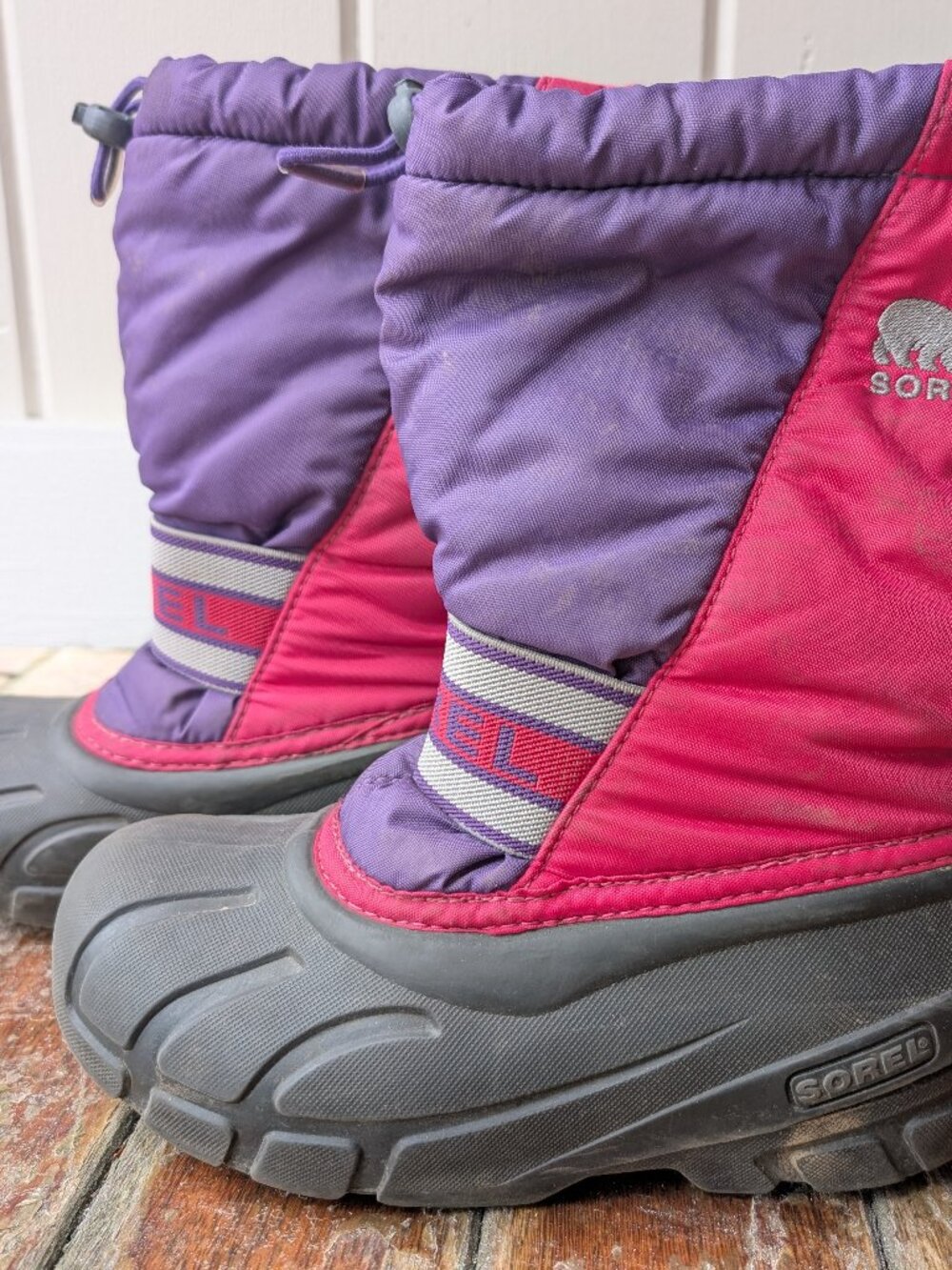 Kids Sorel Snow Boots Waterproof Pink/Purple Size 1